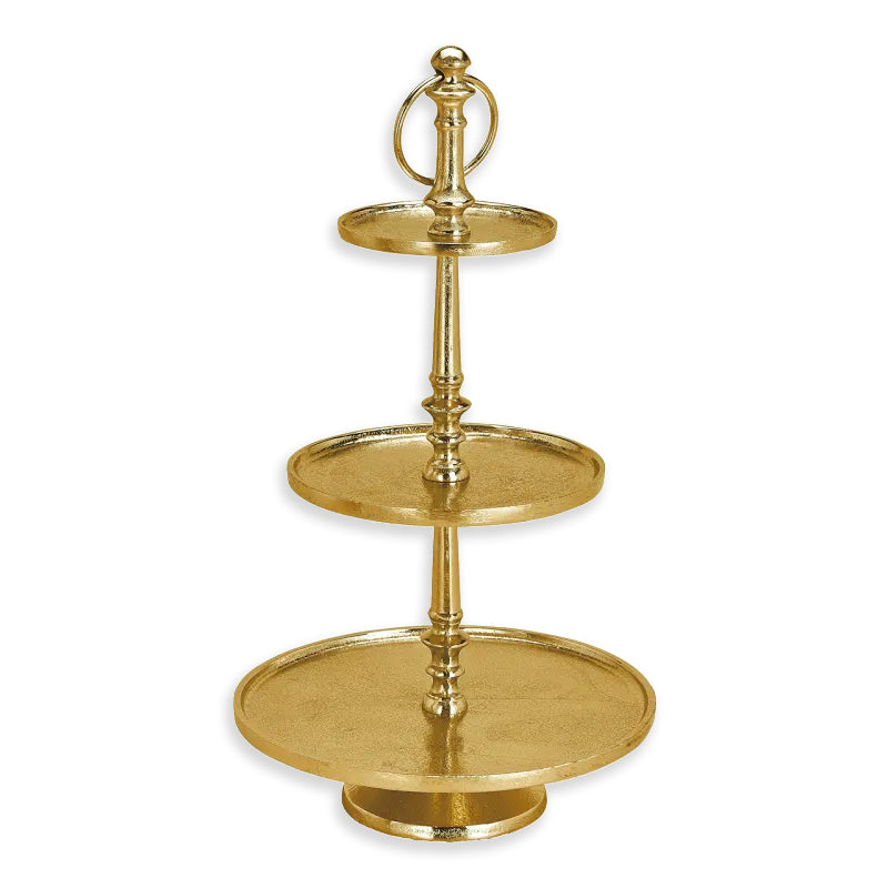 Metalen Etagere 3-laags goud