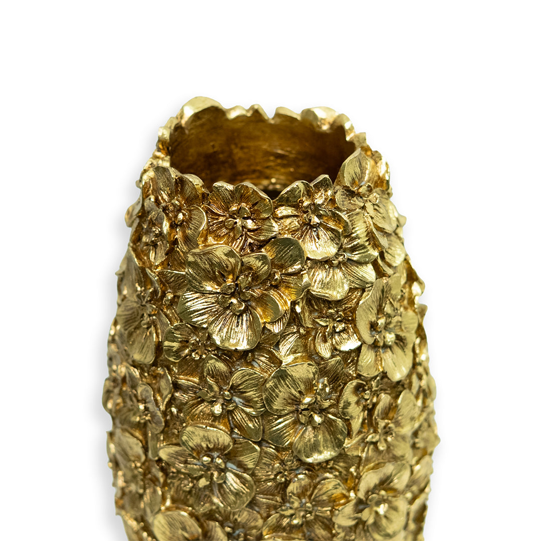 Vaas Bloemwerk M goud